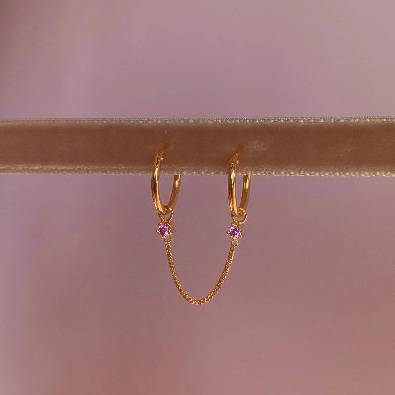 ⊹ Double Curb Hoops - lesdeuxjewelry