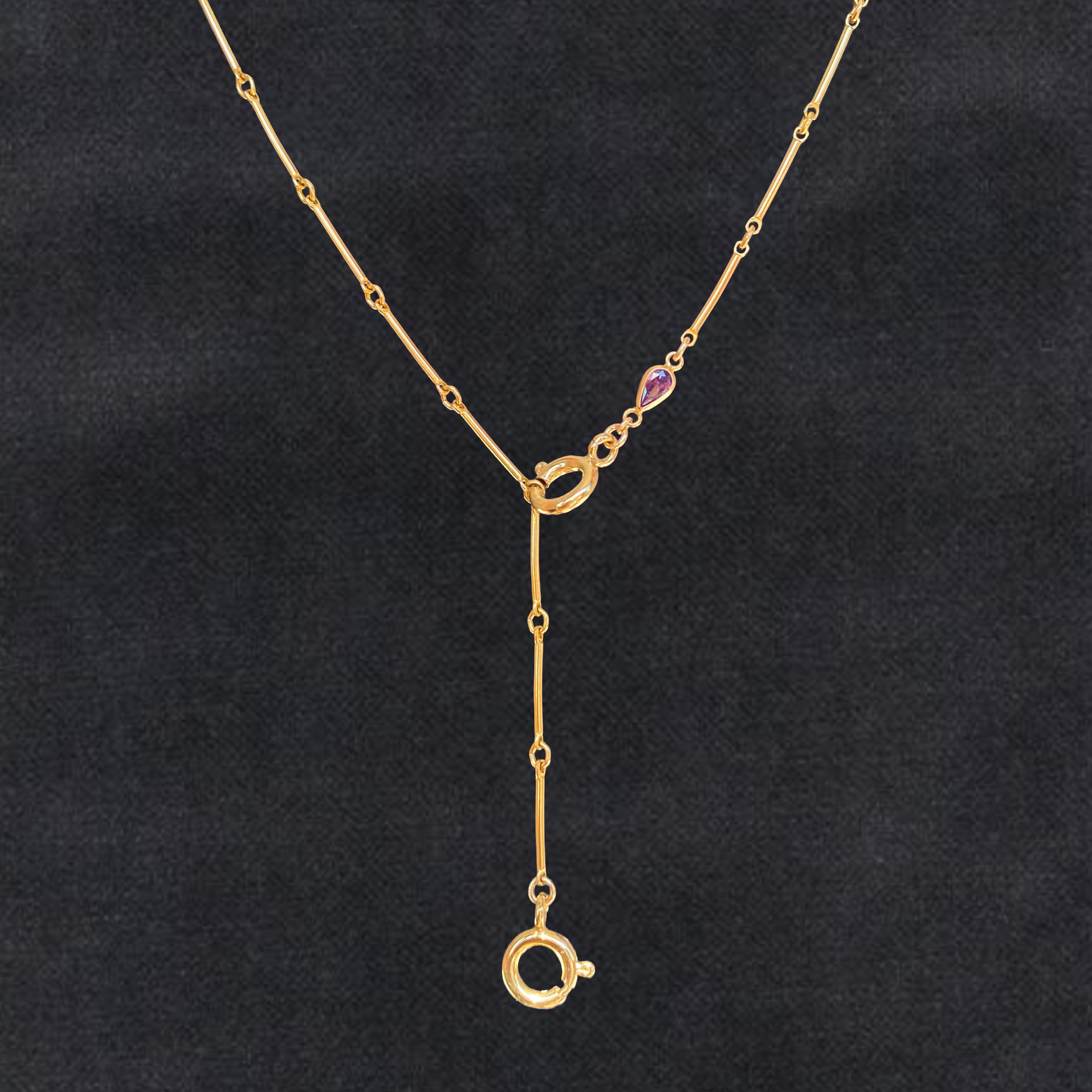 𓏲ּ𝄢 CORDELIA BAR LARIAT NECKLACE