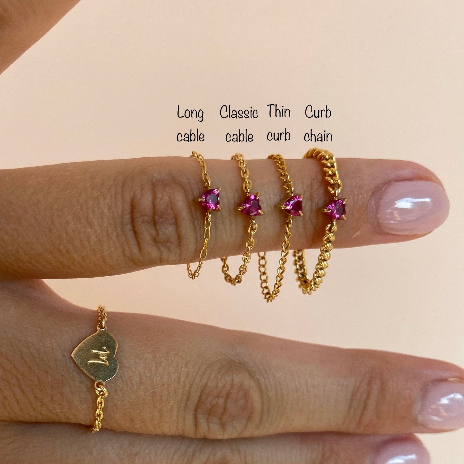 ♡ Heart Breaker Chain Ring