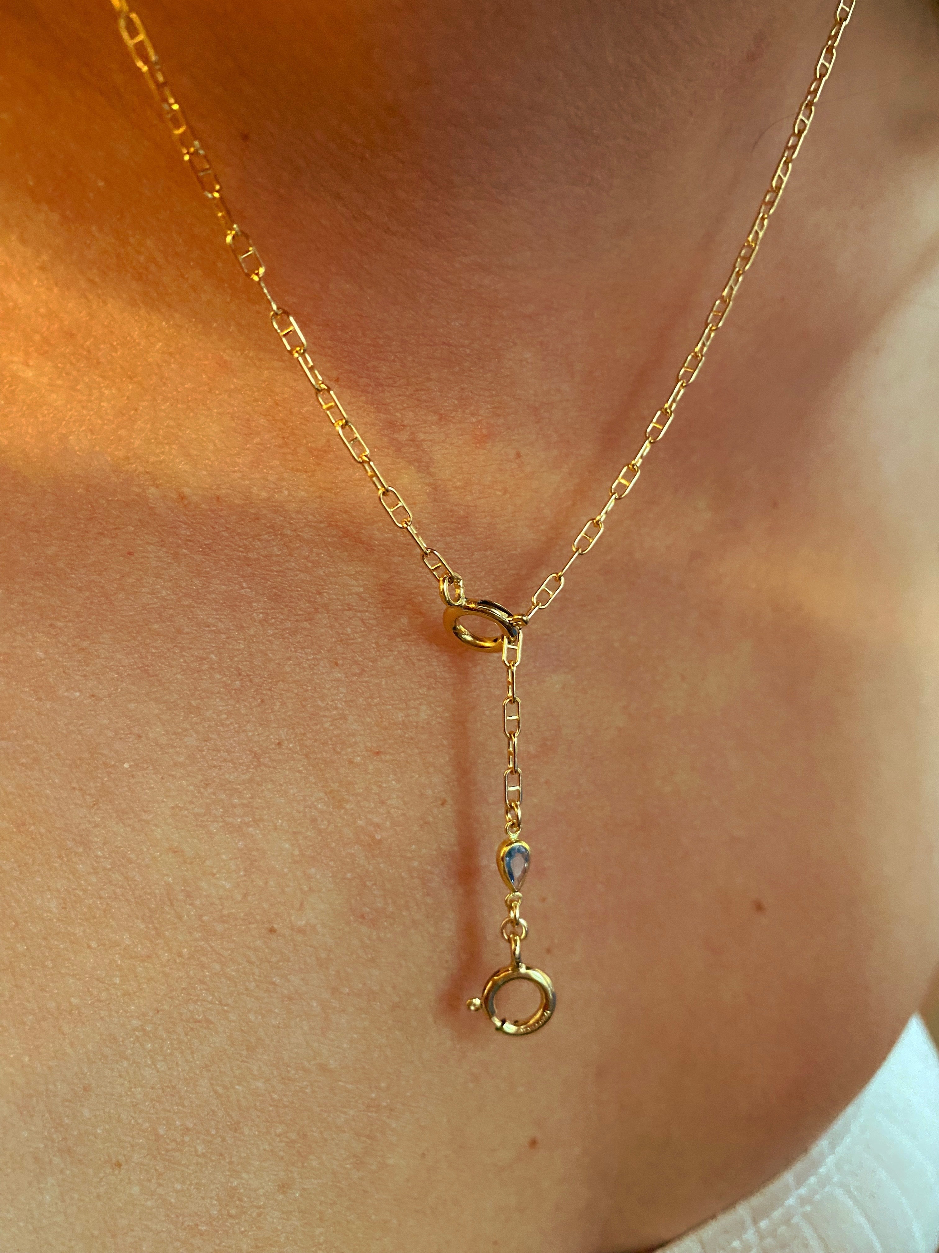 𓏲ּ𝄢 Victoria Anchor Lariat Necklace