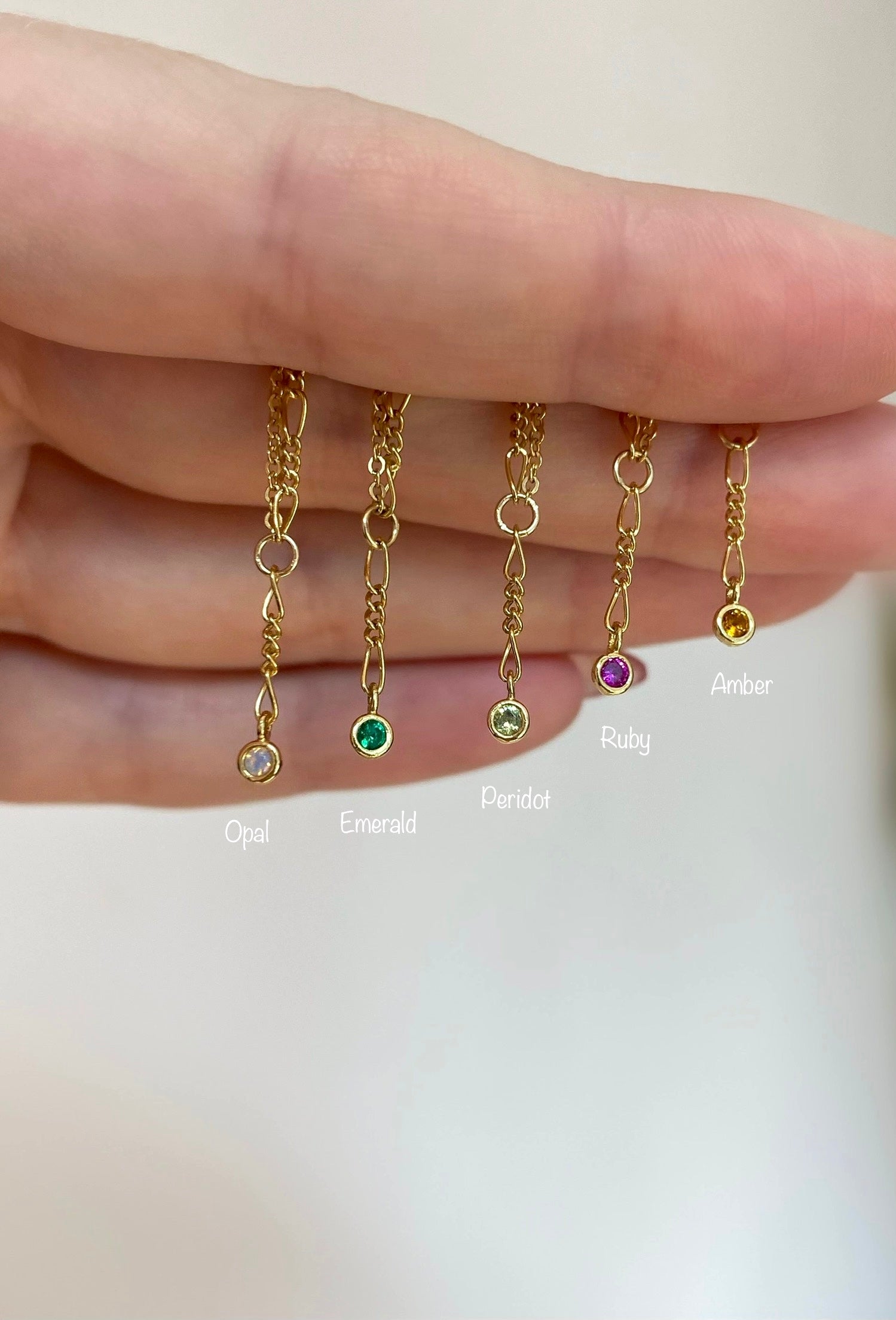 ⁑ Figaro Chain with CZ drop – Add-On Charm