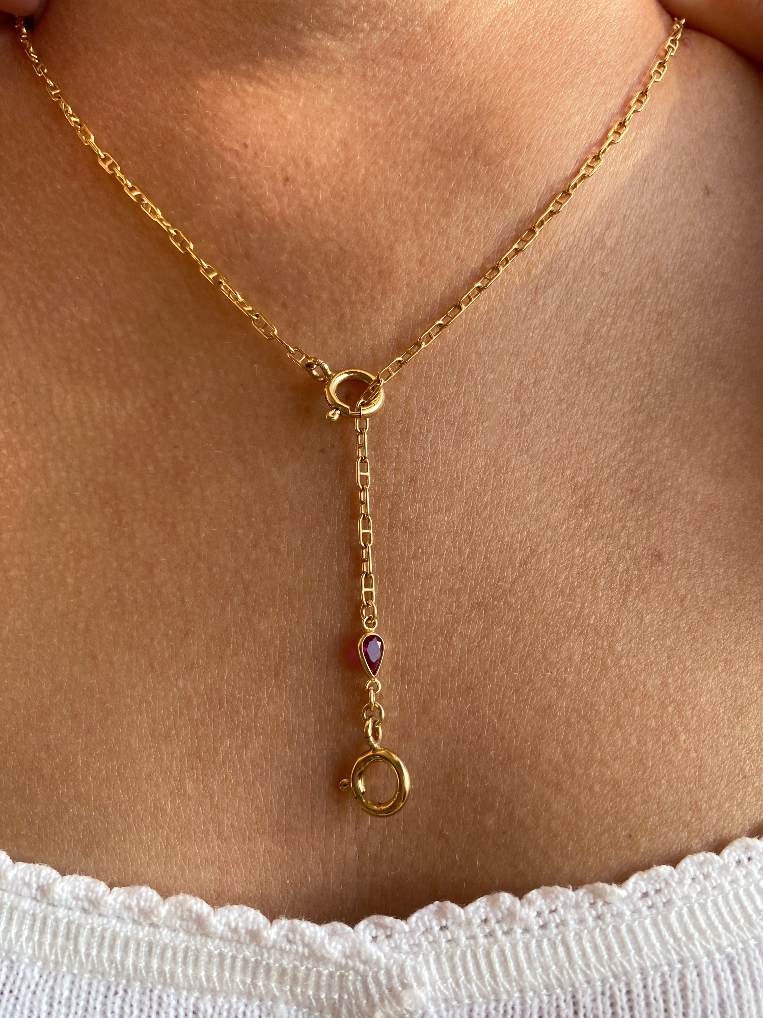 𓏲ּ𝄢 Victoria Anchor Lariat Necklace