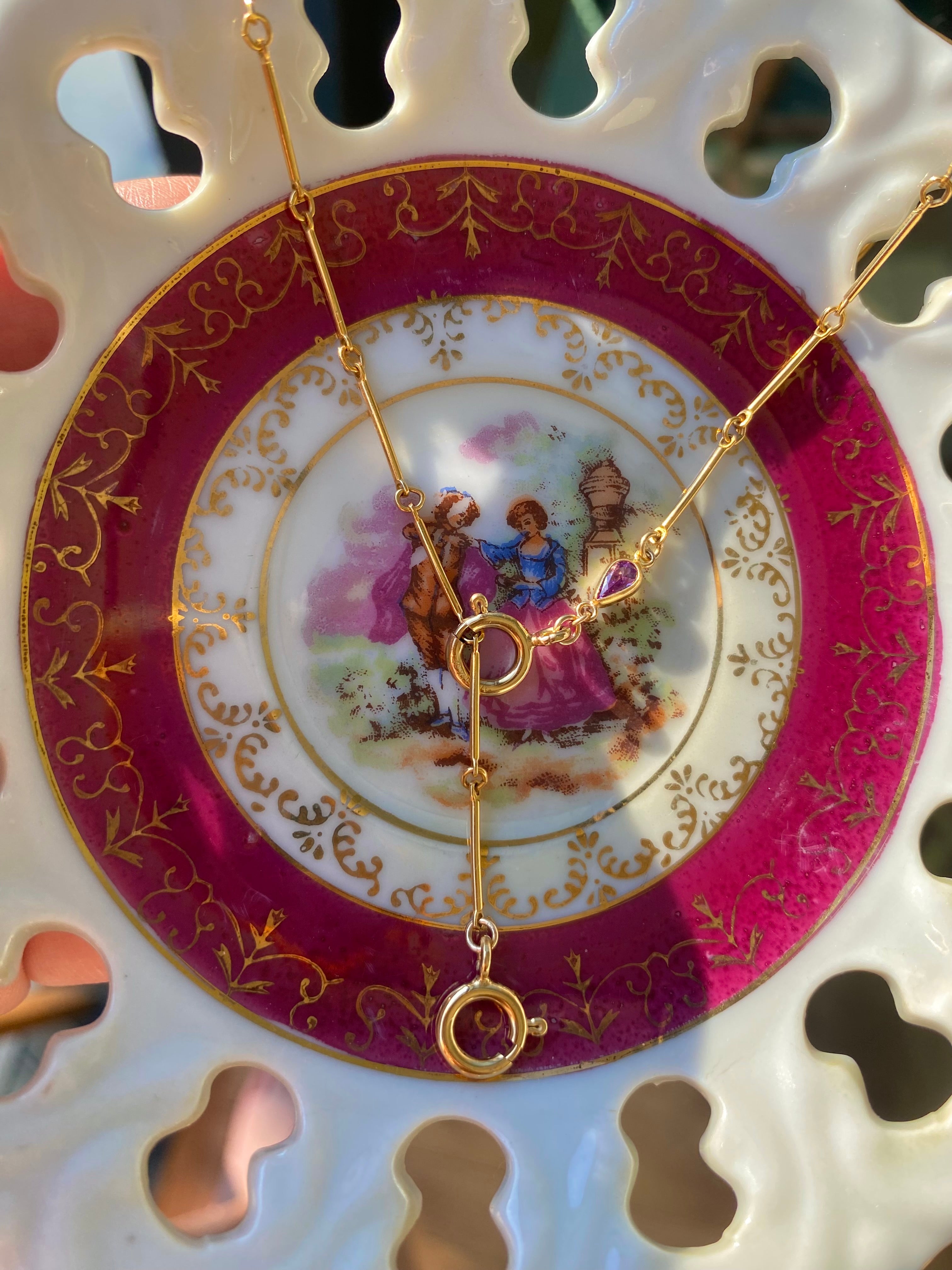 𓏲ּ𝄢 CORDELIA BAR LARIAT NECKLACE