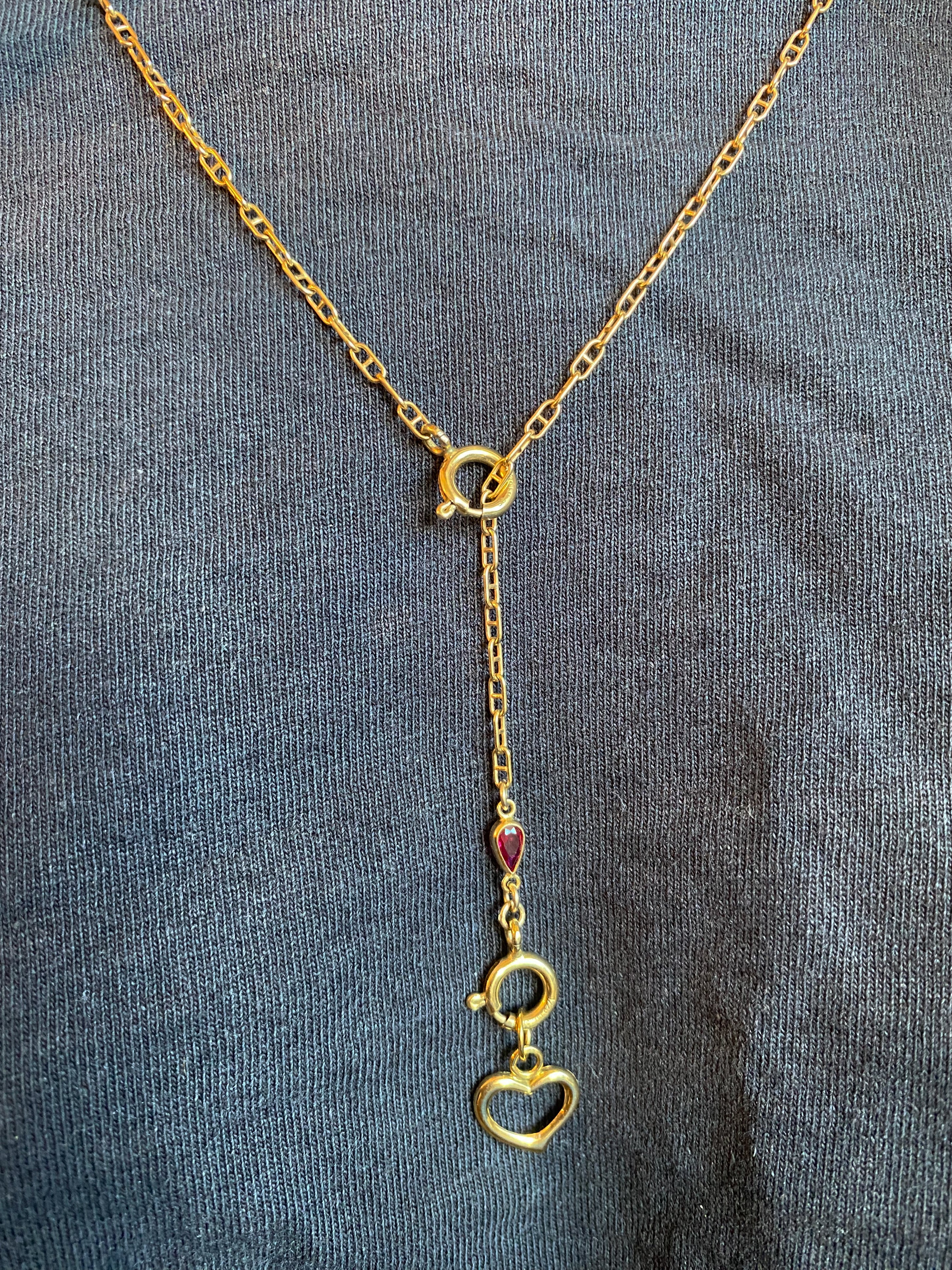 𓏲ּ𝄢 Victoria Anchor Lariat Necklace