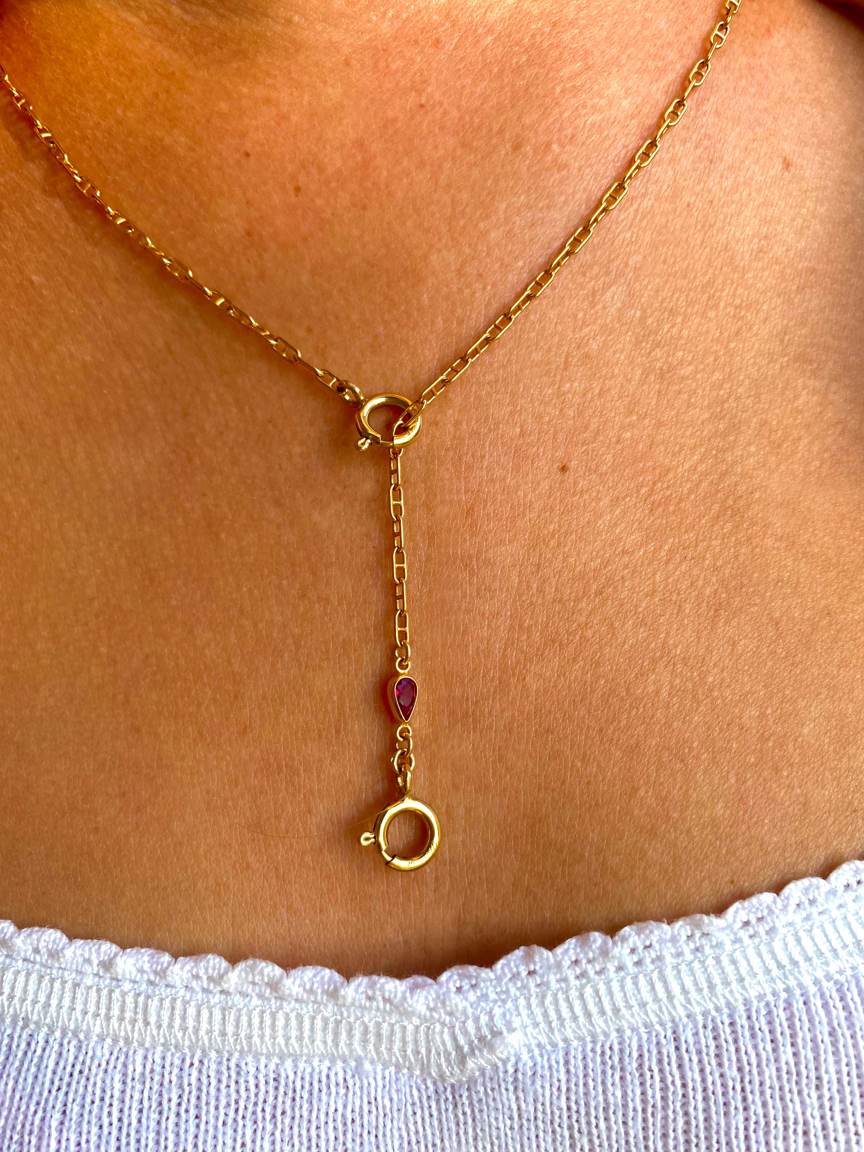 𓏲ּ𝄢 Victoria Anchor Lariat Necklace
