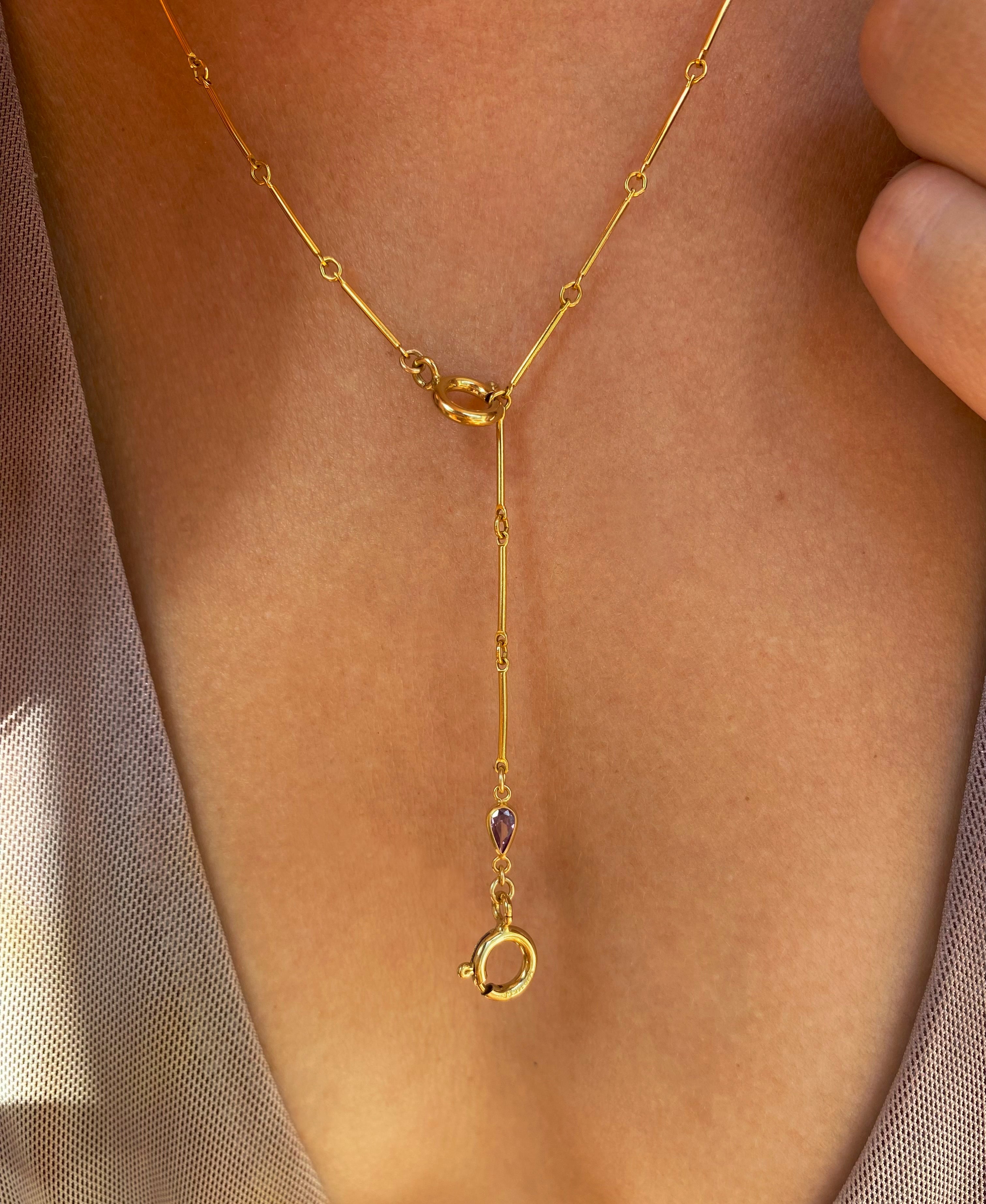 𓏲ּ𝄢 CORDELIA BAR LARIAT NECKLACE