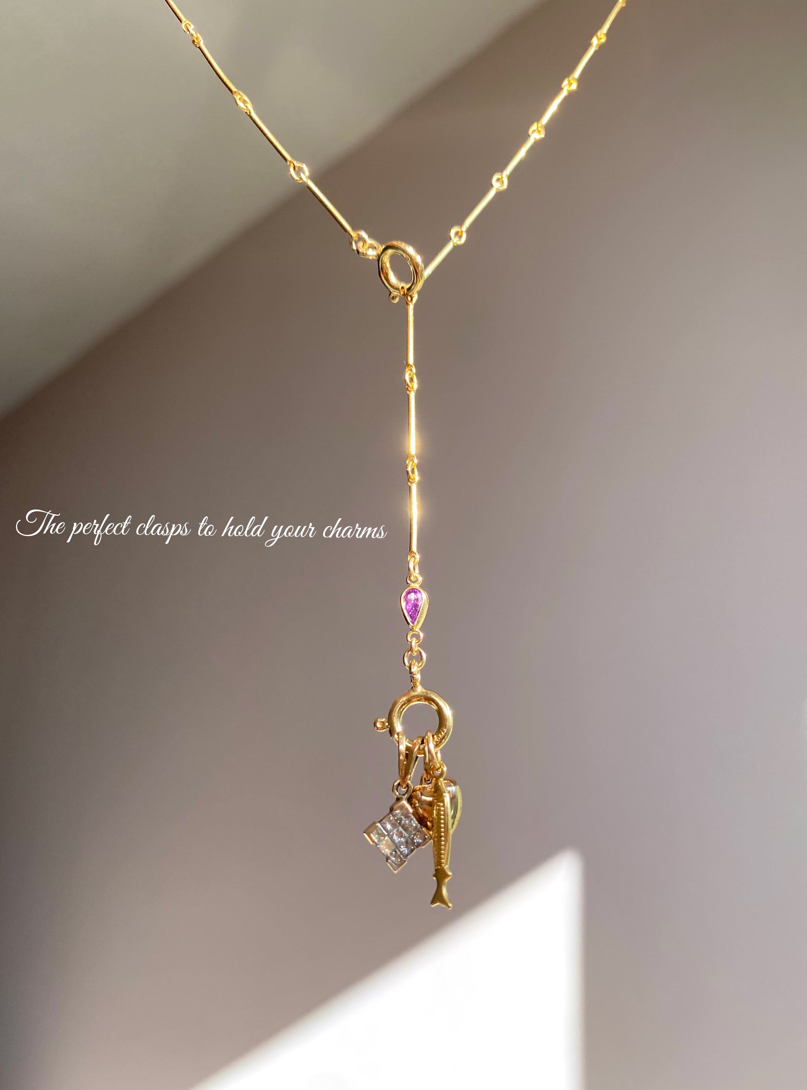 𓏲ּ𝄢 CORDELIA BAR LARIAT NECKLACE