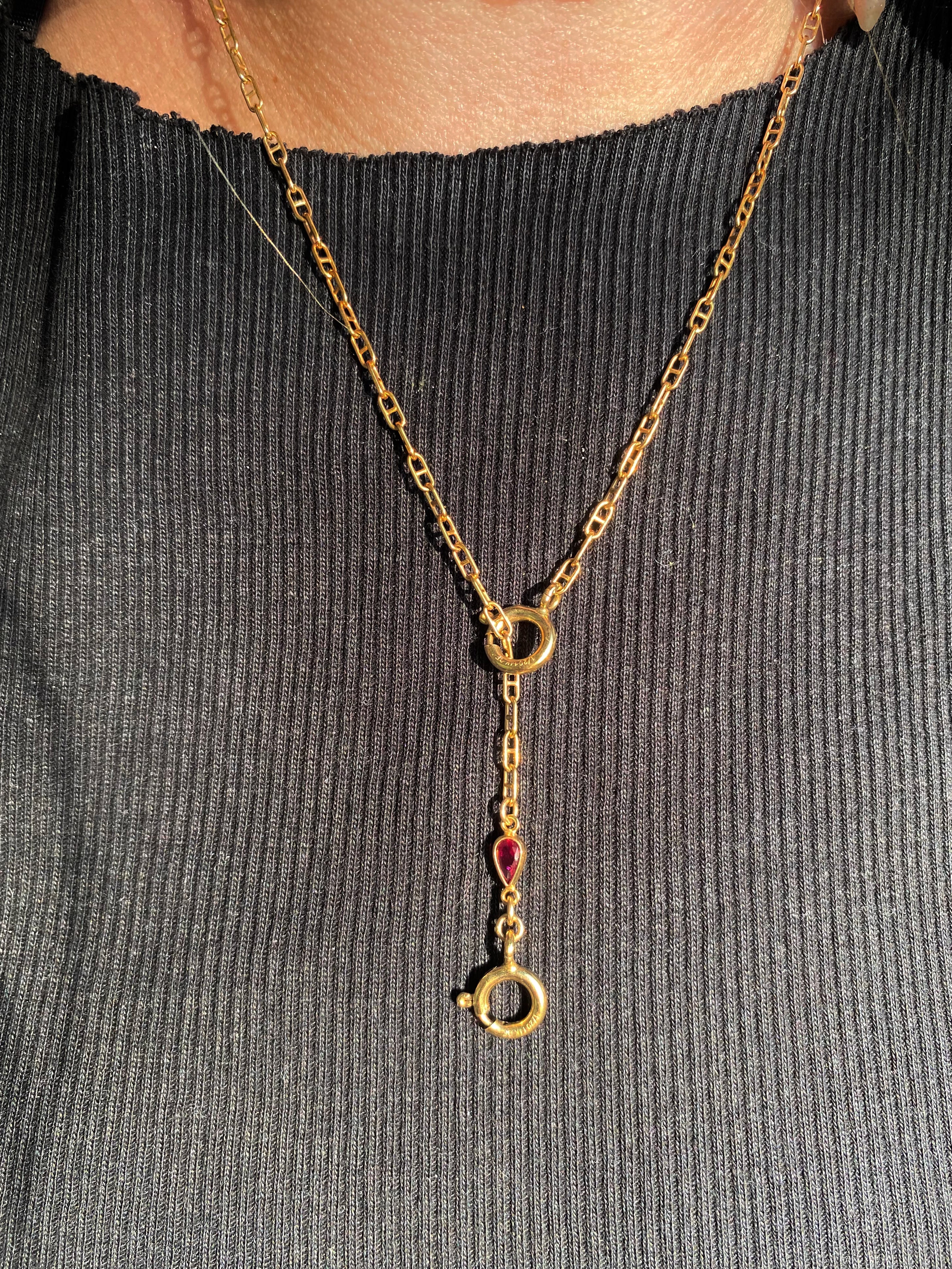𓏲ּ𝄢 Victoria Anchor Lariat Necklace