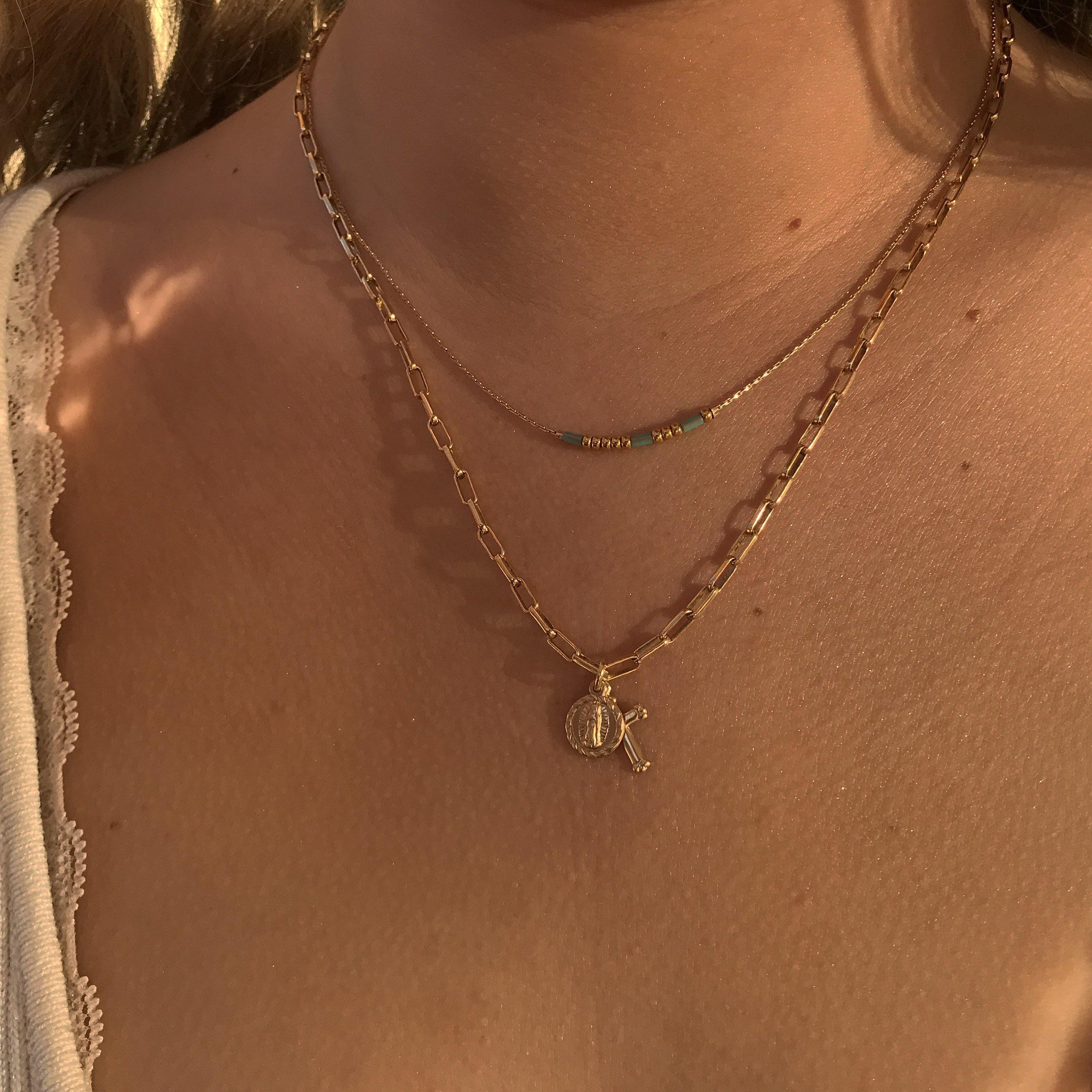 ✧ Tiny Religious Link Necklace - lesdeuxjewelry