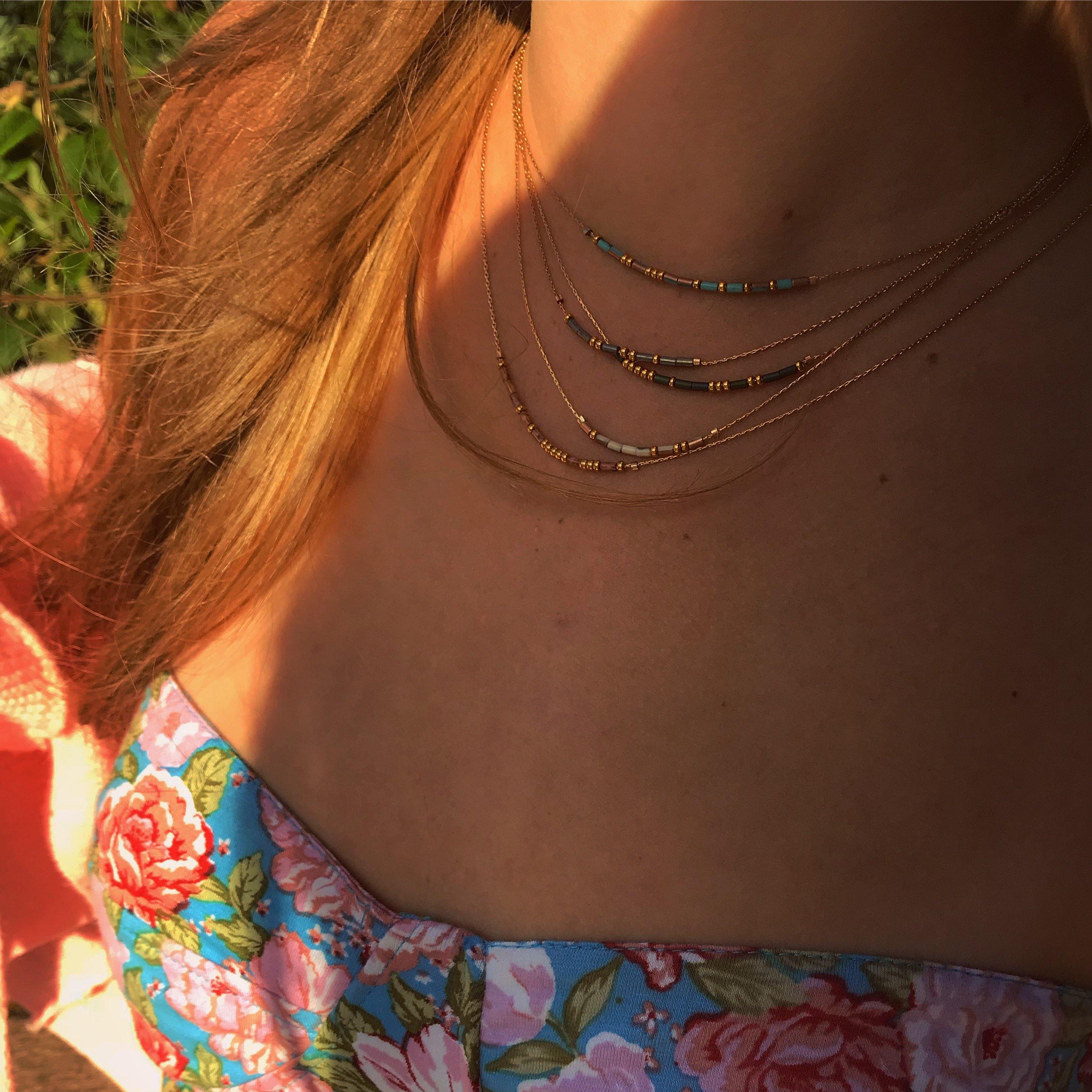 ❀ Tiny Minimalist Morse Code Necklace ~ Personalized - lesdeuxjewelry