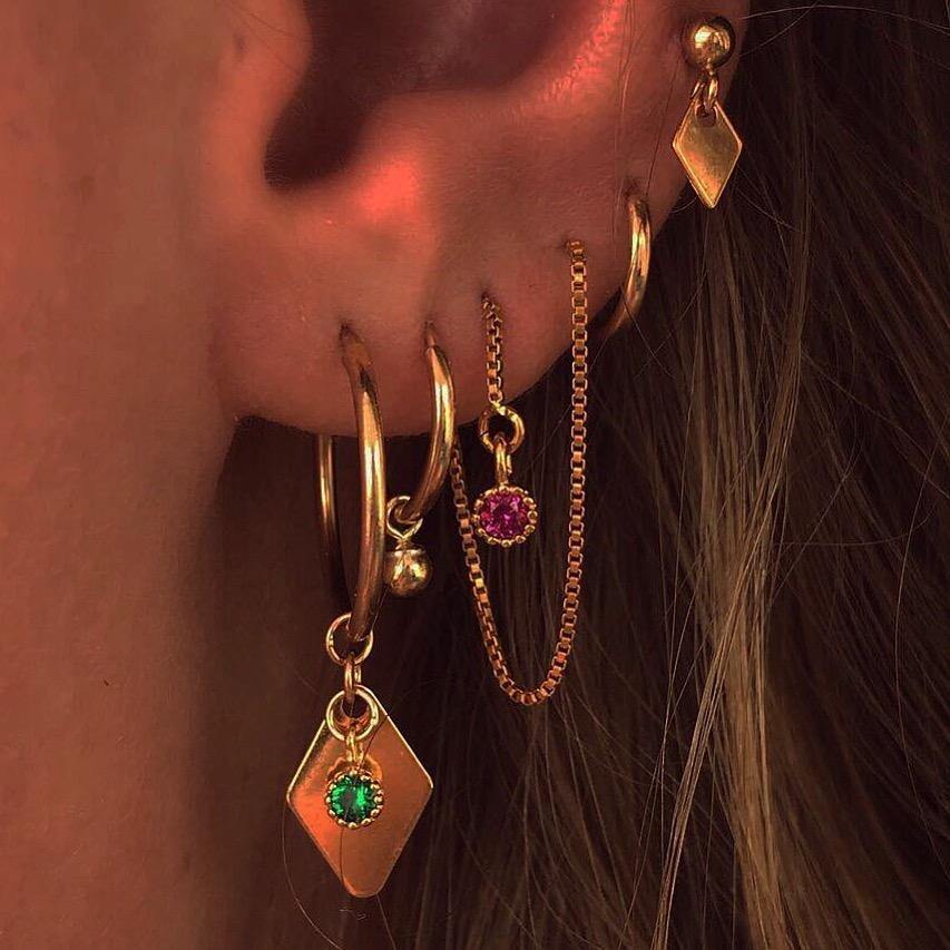 ♦ Geo stud earring - lesdeuxjewelry
