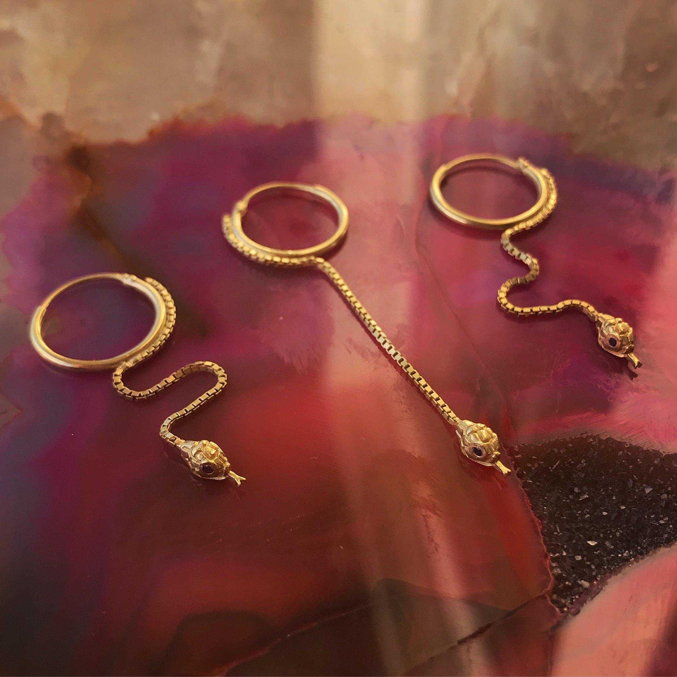 ☡ Snakey Hoop - lesdeuxjewelry