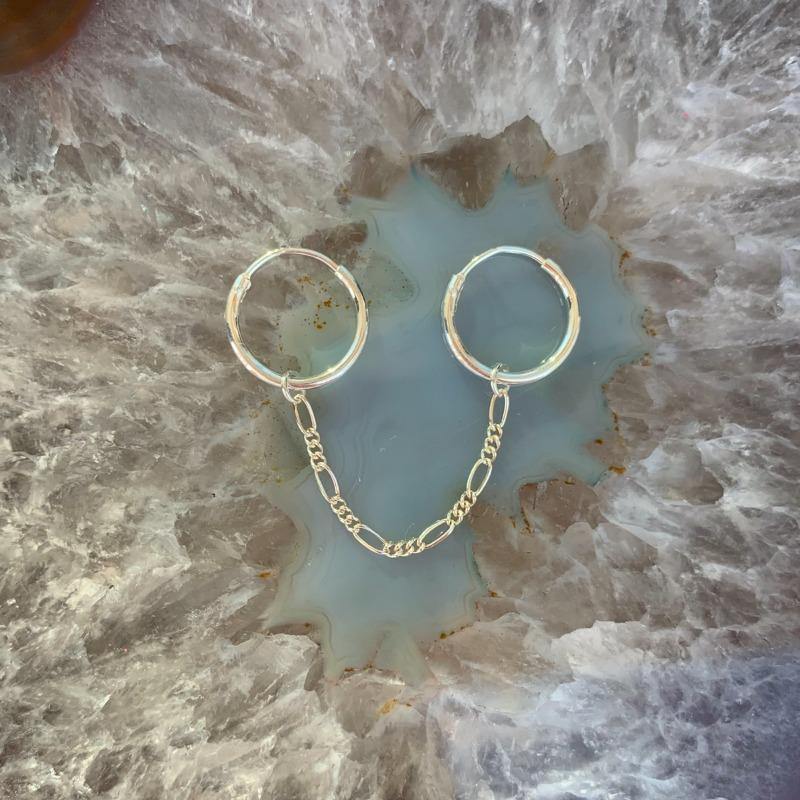 ∗ Double Figaro Hoops ~ Silver - lesdeuxjewelry