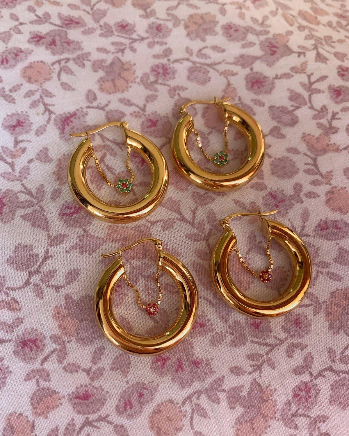✾ Lily Hoops - lesdeuxjewelry