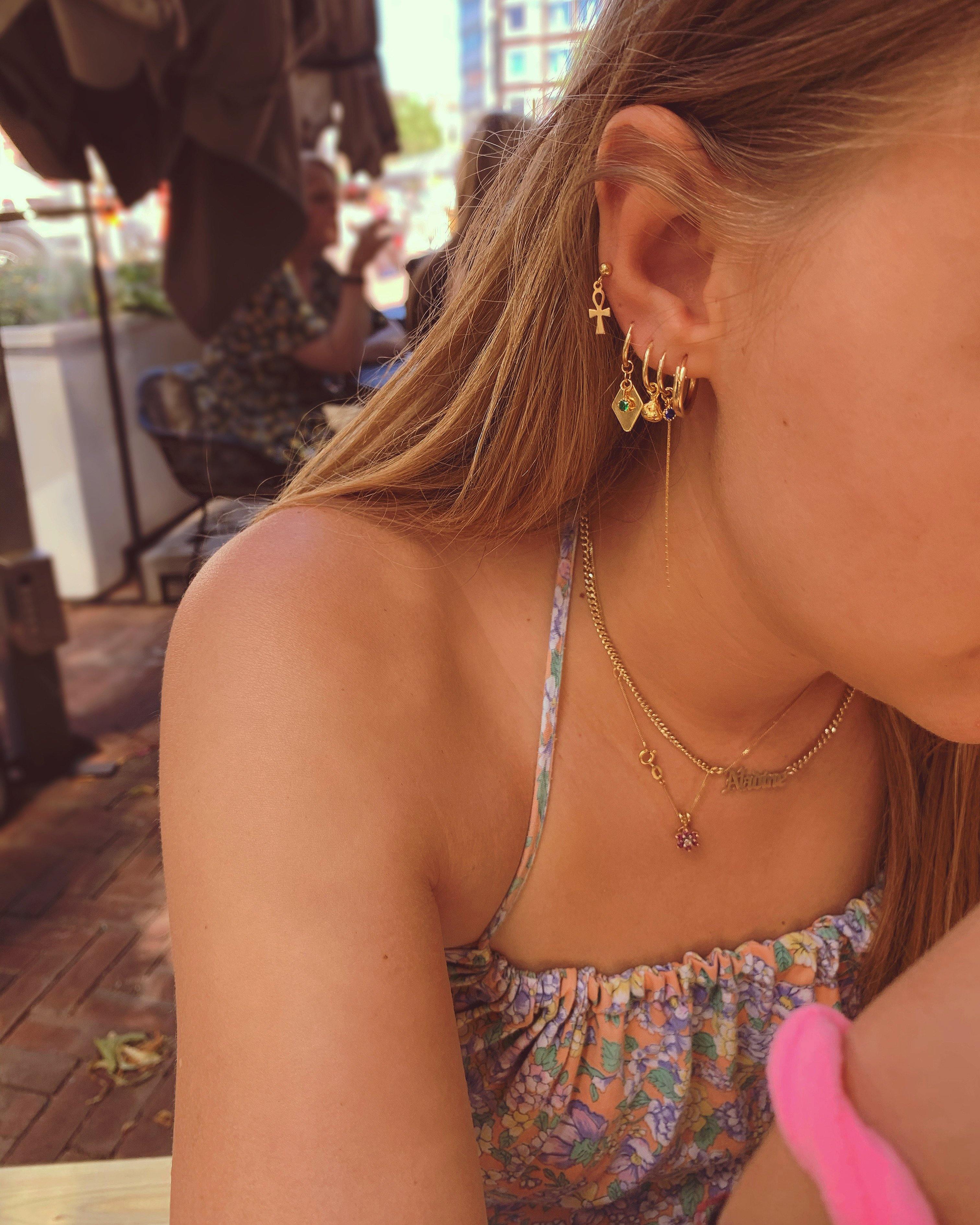♢ Geometrical Hoop - lesdeuxjewelry