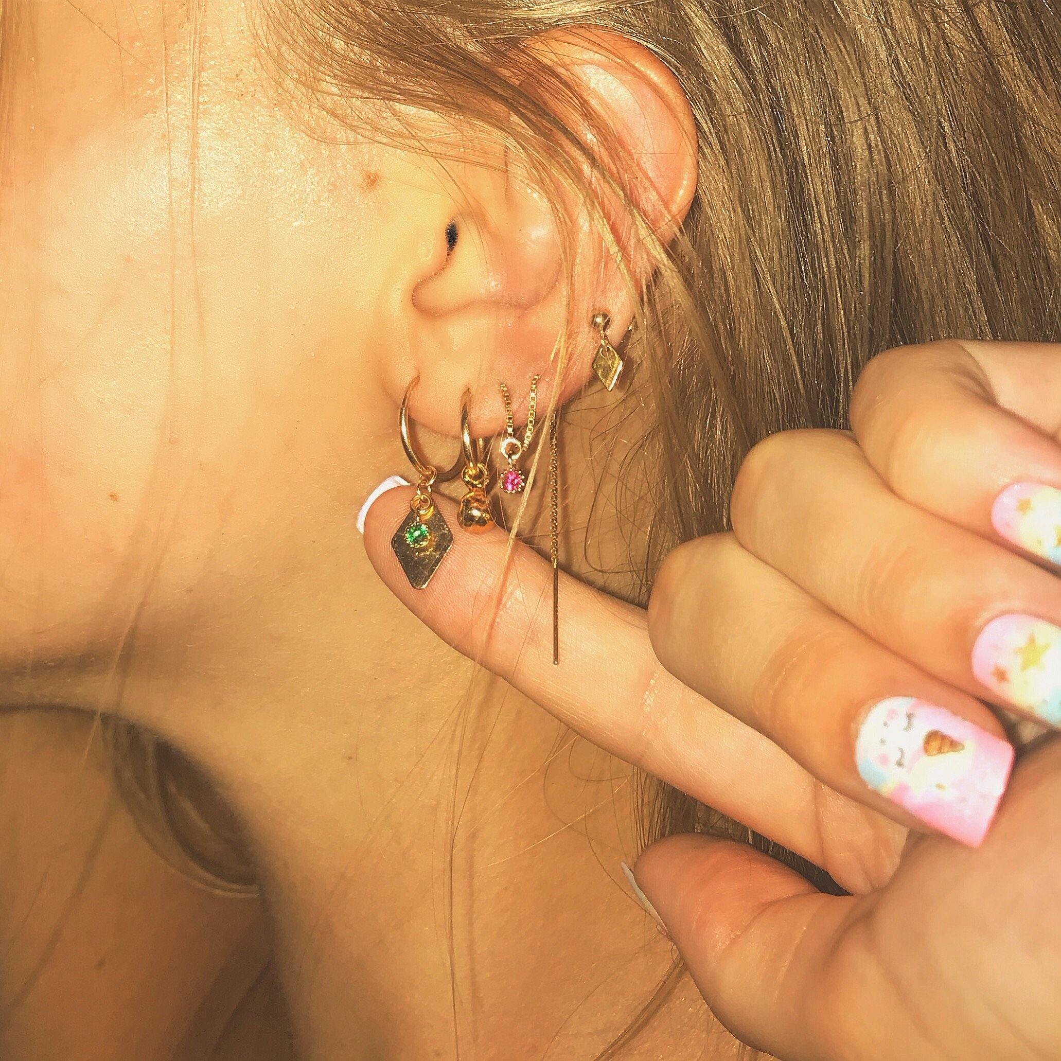 ♢ Geometrical Hoop - lesdeuxjewelry