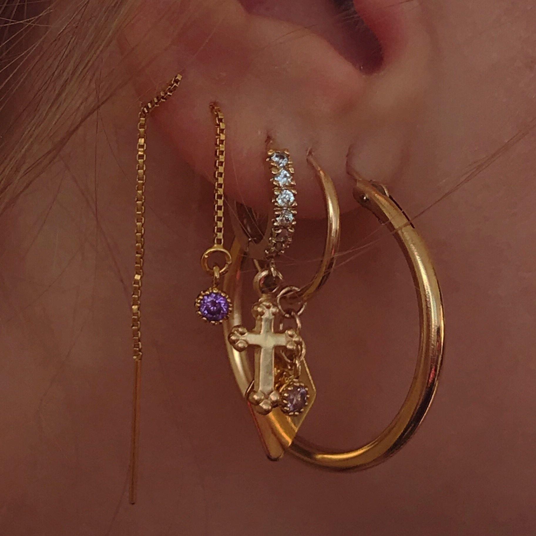 ♢ Geometrical Hoop - lesdeuxjewelry