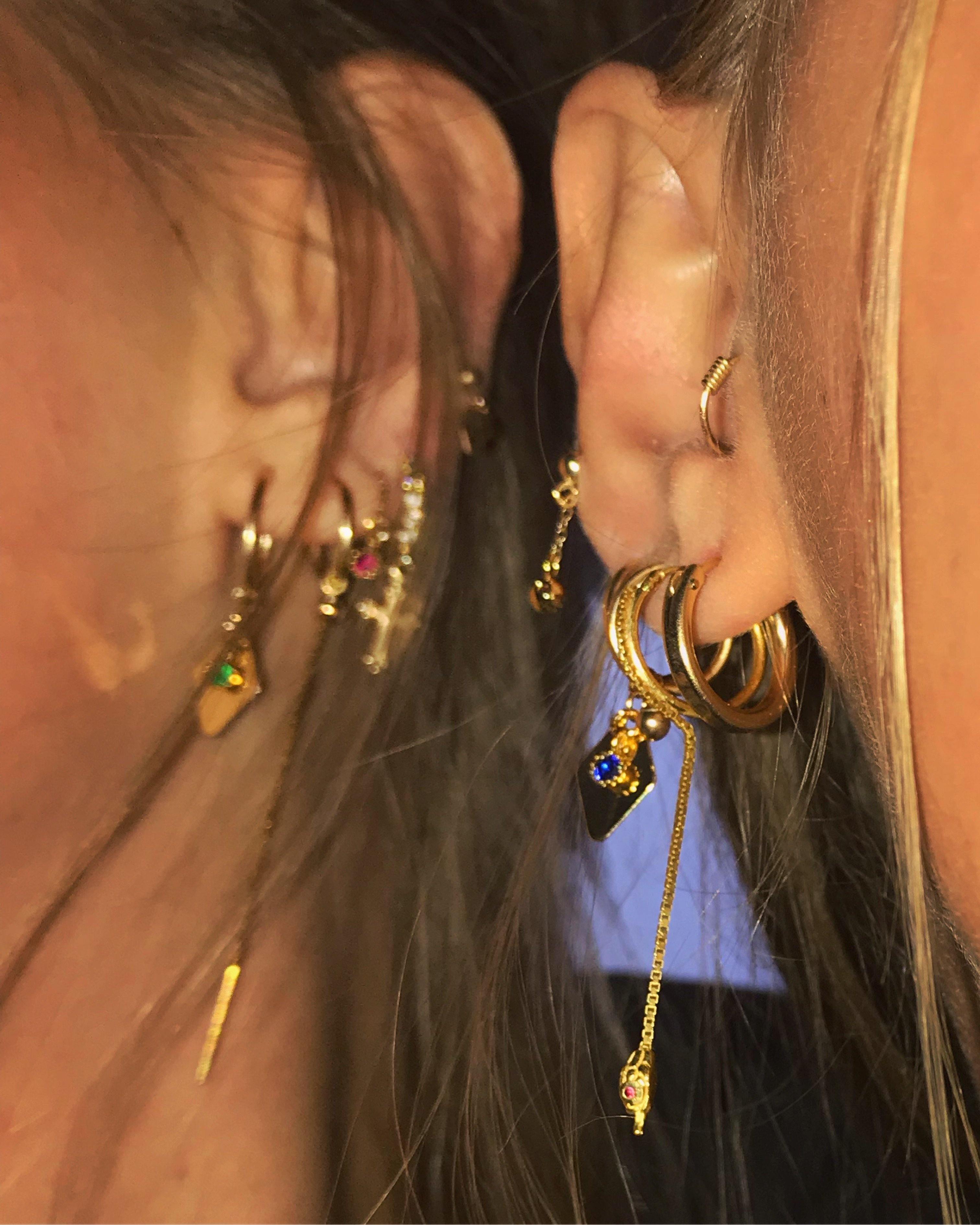 ♢ Geometrical Hoop - lesdeuxjewelry