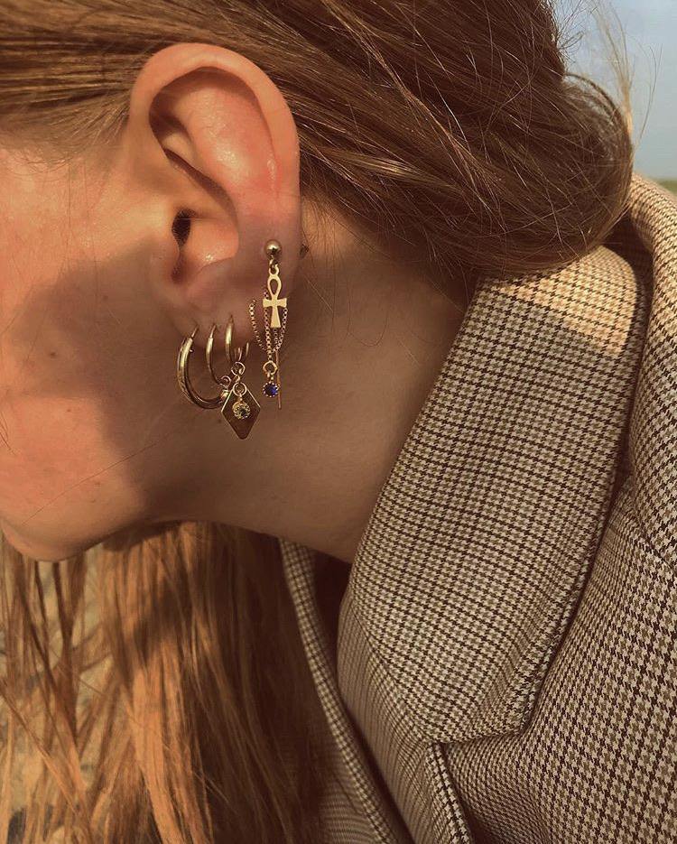 ♢ Geometrical Hoop - lesdeuxjewelry