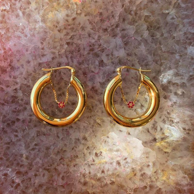 ✾ Lily Hoops - lesdeuxjewelry