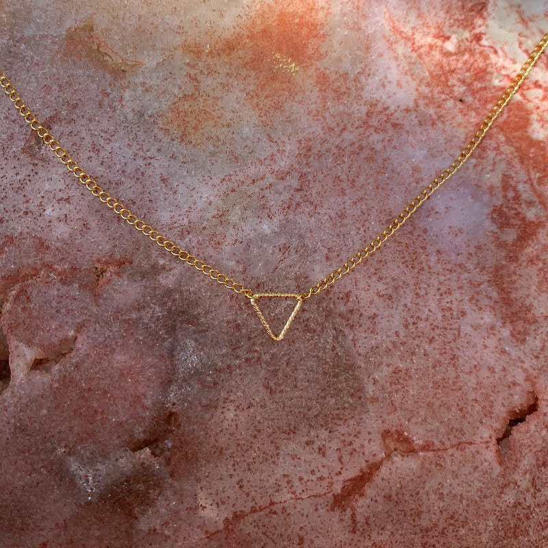 ∇ Druzy Triangle Necklace