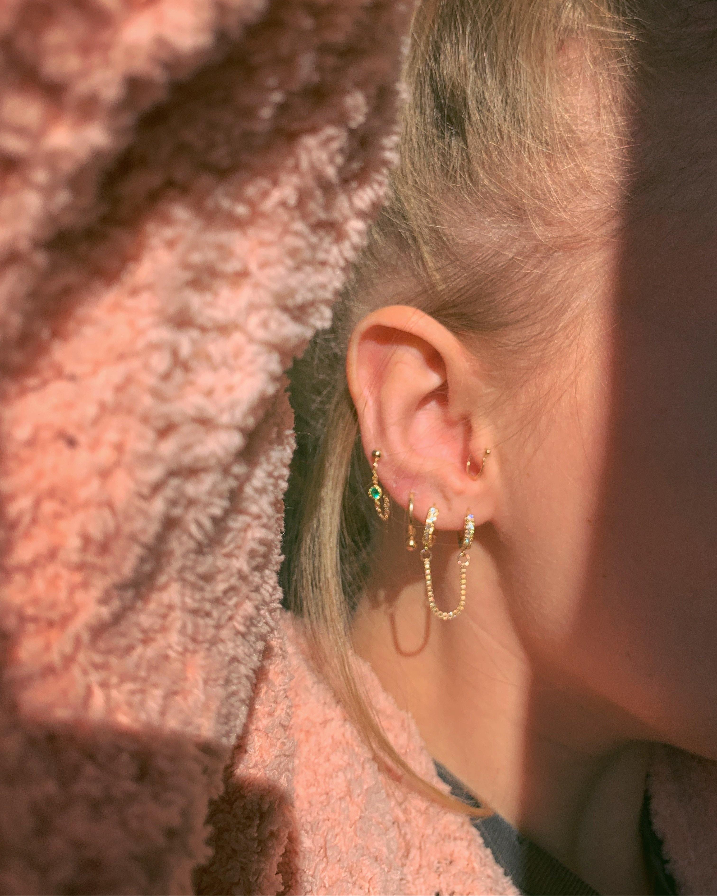 ♕ Double CZ Hoops - lesdeuxjewelry