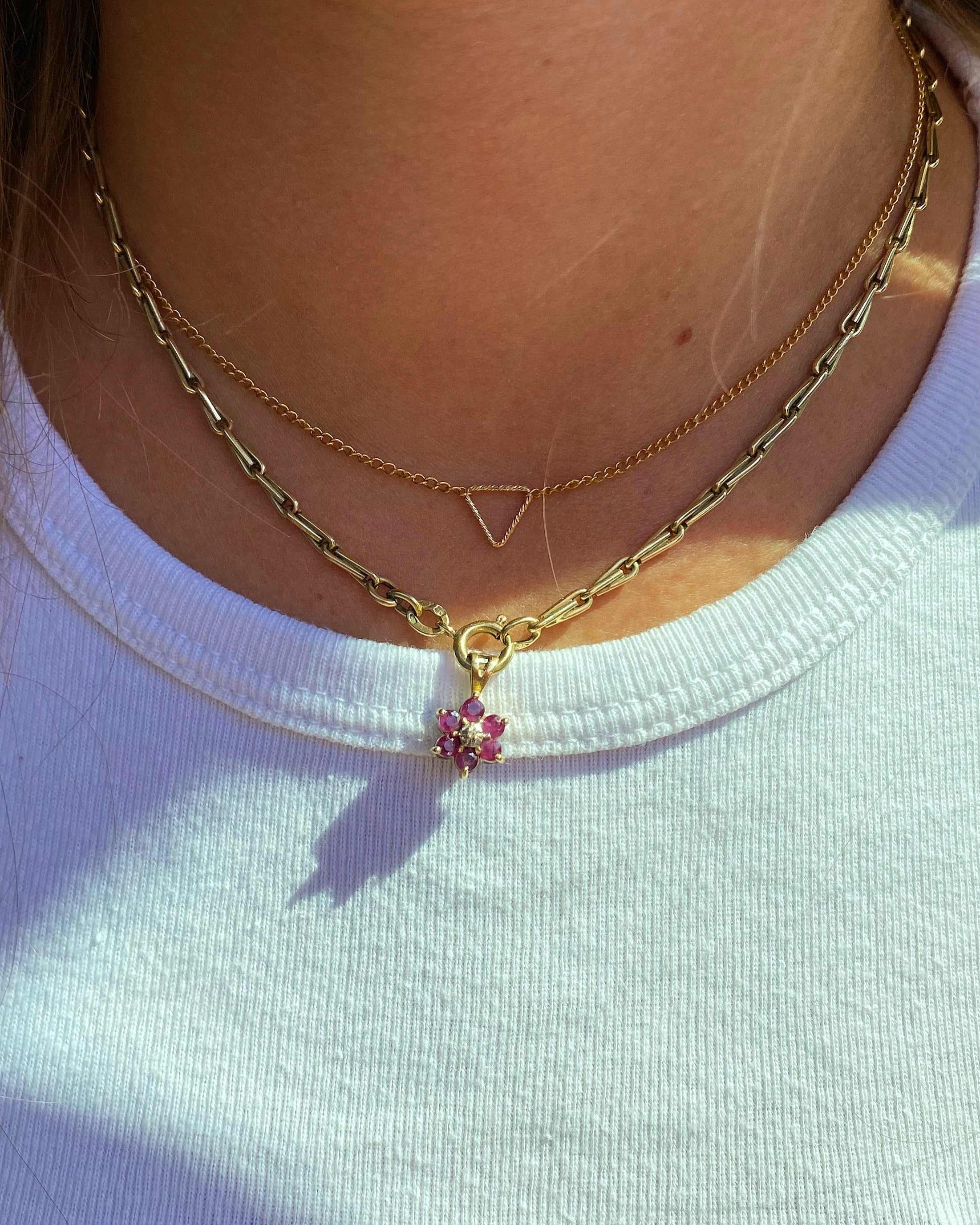 ∇ Druzy Triangle Necklace
